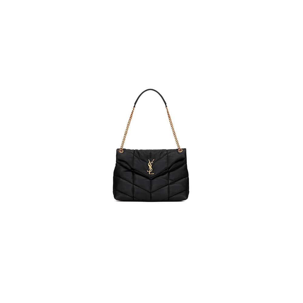 Black YSL PUFFER MEDIUM in Nappa leather