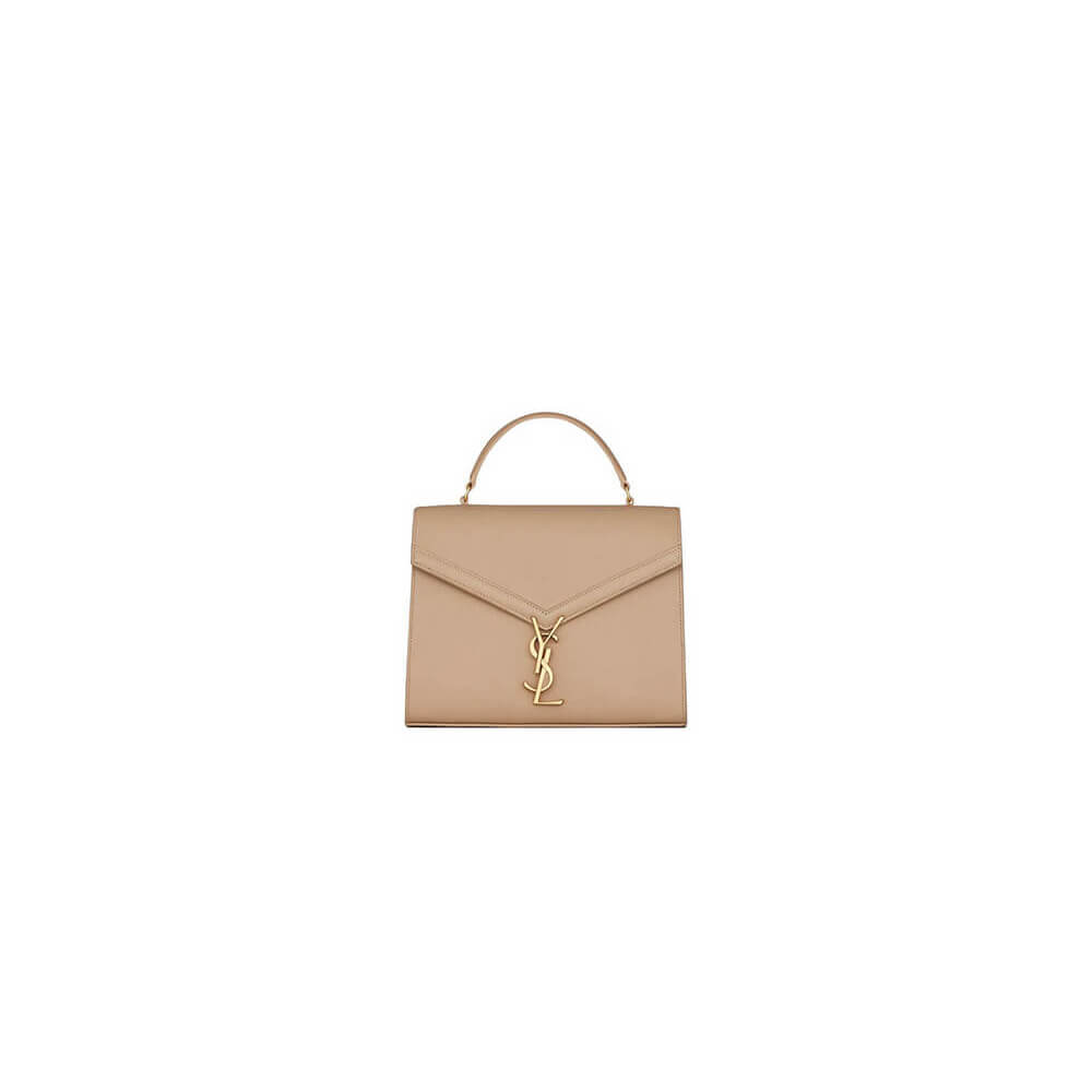 YSL CASSANDRA Medium Grainy Embossed Leather Top Handle Bag