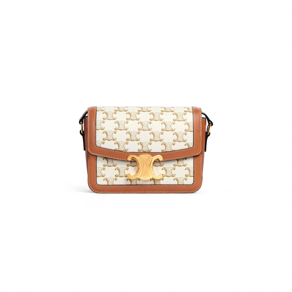White CELINE TEEN TRIOMPHE BAG