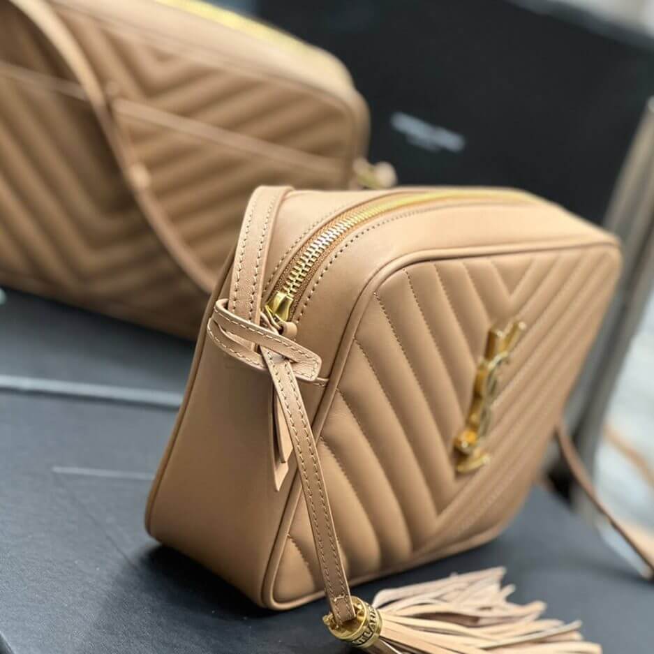 BROWN YSL LOU CAMERA BAG IN QUILTED LEATHER - Image 3