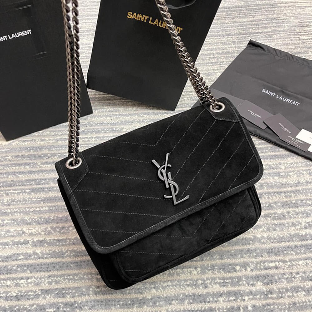Grosgrain SAINT LAURENT NIKI MEDIUM IN SUEDE - Image 3
