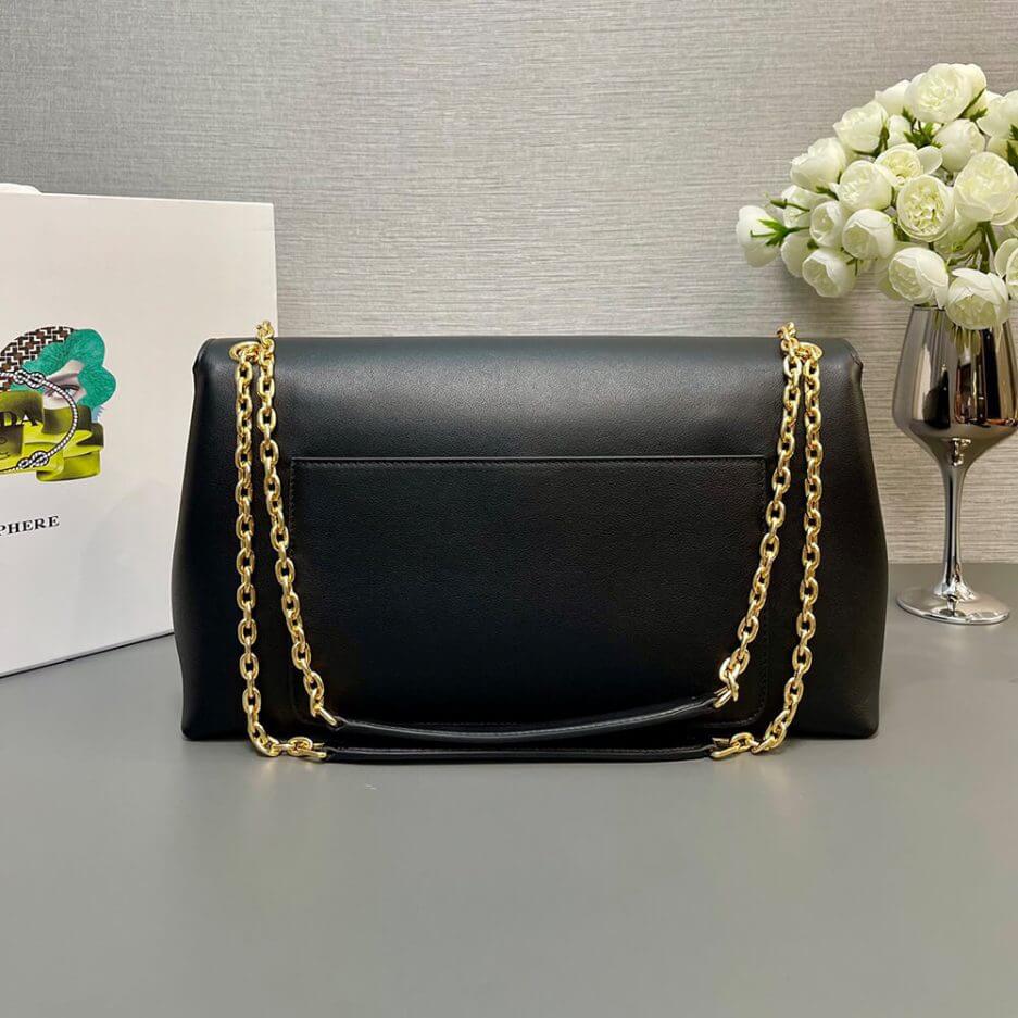 Black Prada Medium leather shoulder bag (High-end Grade) - Image 4
