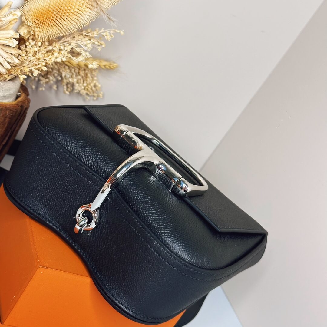 Black Hermes Della Cavalleria mini bag II (High-end Grade) - Image 6