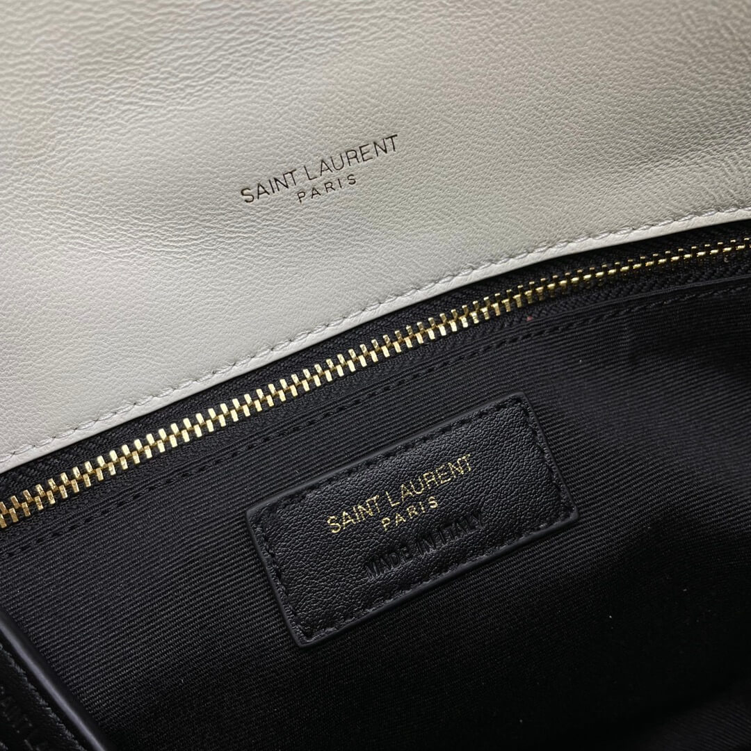 White YSL PUFFER SMALL in Nappa leather - Image 7
