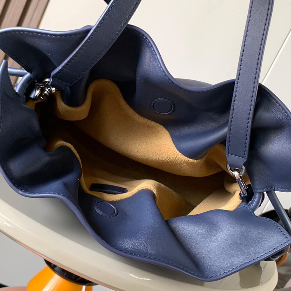 Blue LOEWE Medium Flamenco clutch in nappa calfskin (HIGH-END GRADE) - Image 8